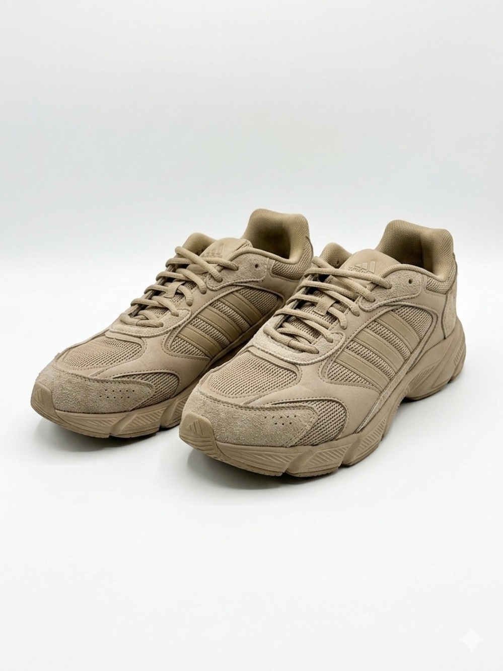 adidas Monochrome Tan Suede & Mesh Sneakers